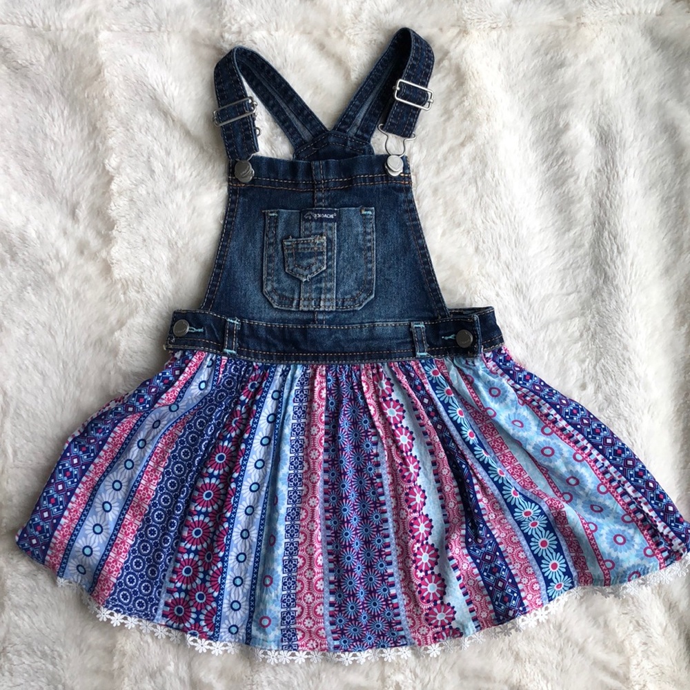 Denim overall dress